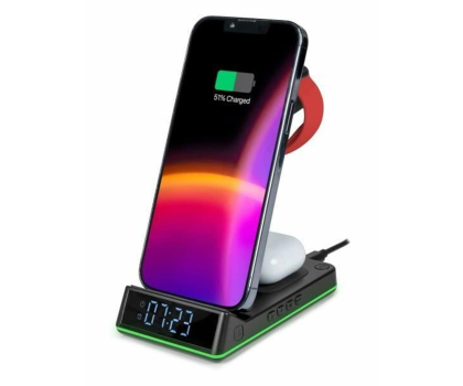 Ładowarka i akumulator THOMSON Stacja ładująca Apple 3w1 Budzik CL750IA
